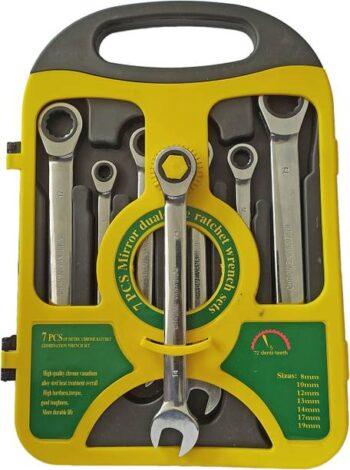 DUMDAAR 7PC Heavy duty Mirror doal Uses Ratchet set (8....