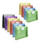 Transparent Plastic A4 Documents File Storage Bag with Snap Button