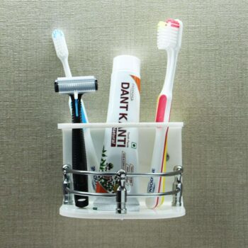 SHINGALA ENTERPRISE Acrylic Tooth Brush Holder/Stand/Tumbler for Bathroom Accessories for Home Acrylic Wall Shelf