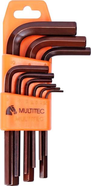 Multitec Alloy Steel 9 Pieces, Hex Short Allen Key Set ...