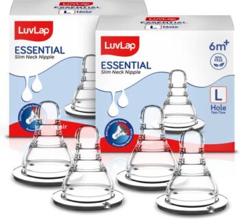 LuvLap Anti-Colic Essential Teat/Nipple for Slim/Regula...