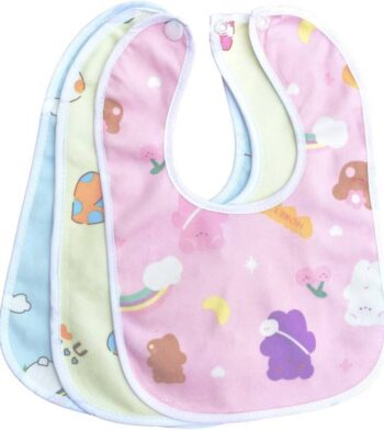 Profecto Baby Button Bibs Pack of 3