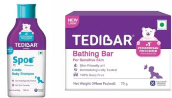 Tedibar Baby Shampoo 125ml and Moisturising Baby Bathin...