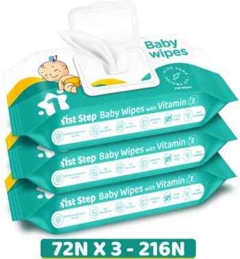 1st Step Baby Wet Wipes With Lid Enriched With Aloe-Ver...