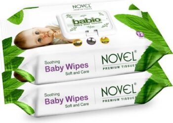 NOVEL Baby Wipes 72 Sheets pack of 2/with Lid