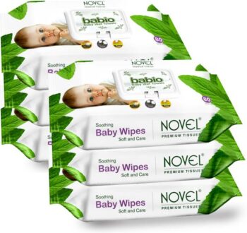 NOVEL Baby 80 Sheets pack of 6/with Lid