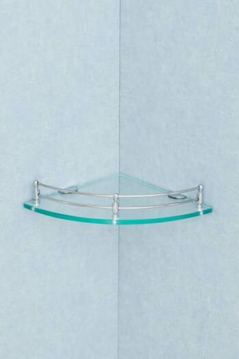 Kaaple Clear Glass Corner (9x9",1Pcs) for Bathroom/Kitc...