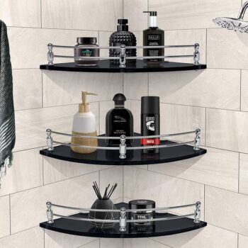 RGFASHION Glass Corner Shelf Bathroom Shelf and Kitchen...