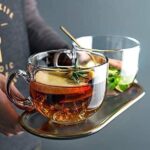 TINSUHG Pack of 2 Glass Large Coffee Mug, cappuccinos C...