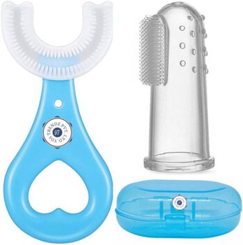 YOS TRENDZ Combo Pack of Baby U Shape Brush & Finger Br...