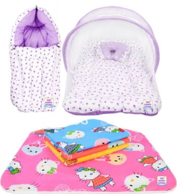 BABY KINGDOM Cotton Baby Bed Sized Bedding Set