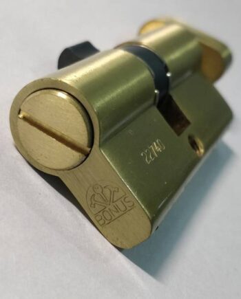 Bonus EURO PROFILE PIN CYLINDER BRUSH BRASS 75MM BATHRO...