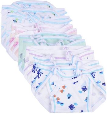 AMISIA New Born Washable Reusable Cotton Multicolor Dia...