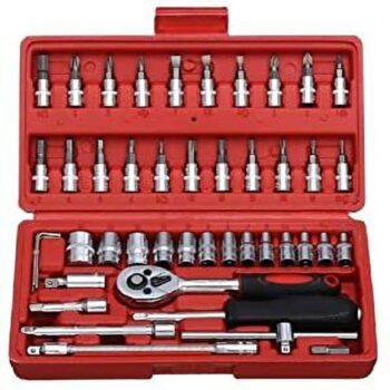 THR3E STROKES High Quality 46pcs 1/4-Inch Socket Set To...