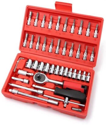 kunjsale 46 in 1 Pcs Tool Kit & Screwdriver and Socket ...