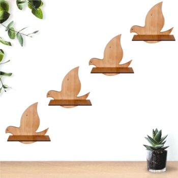 Designer Wall Shelves for Home Decor Items | Living Room Pack of 4 Shelves