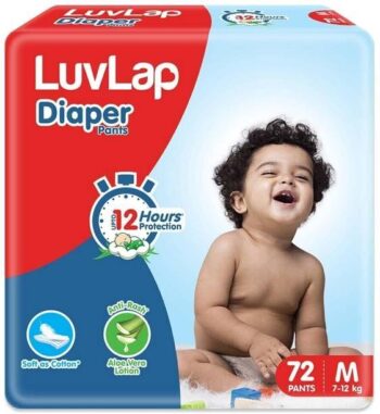 LuvLap Diaper Pants Medium (MD) 7 to 12Kg, 72 Count, Ba...