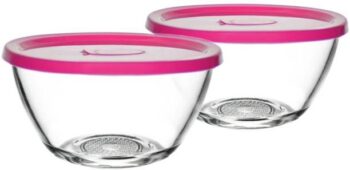 SMILERY Glass Serving Bowl Borosilicate Glass Serve Rec...