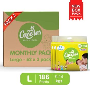 Cuddles - Super Pants Baby Diaper - Combo Pack of 3 - L