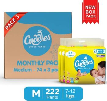 Cuddles - Super Pants Baby Diaper - Combo Pack of 3 - M