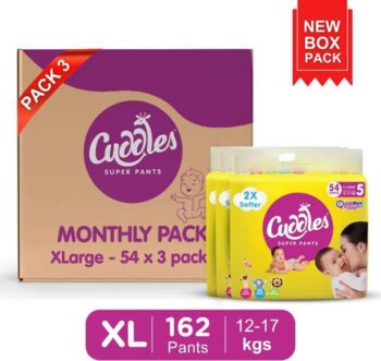 Cuddles - Super Pants Baby Diaper - Combo Pack of 3 - X...