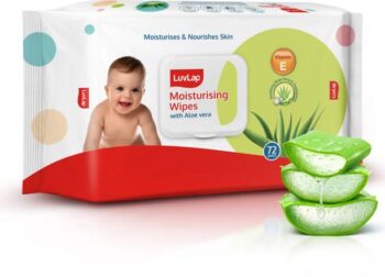 LuvLap Paraben Free wipes for baby with Aloe Vera, 72 w...