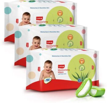 LuvLap Paraben Free wipes for baby with Aloe Vera, Frag...