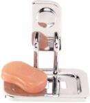 ADONZ Stainless Steel Soap Stand Case Soap Holder Dish for Bathroom (STEEL)