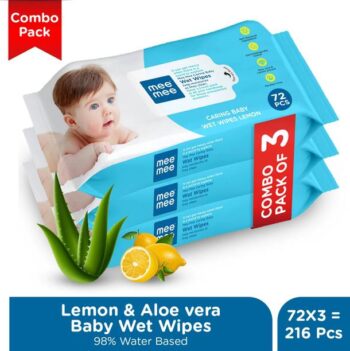MeeMee Soft Cleansing Baby Wet with Lemon & Aloe vera -...