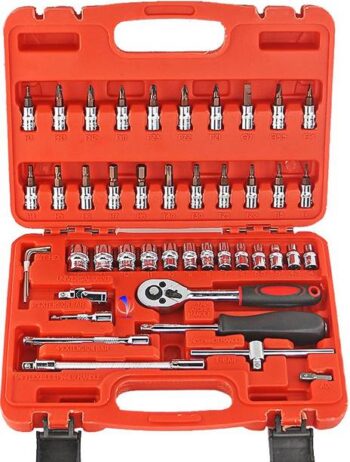 Mass Pro 46-Piece Auto Repair Tool Set, Manual Hardware...