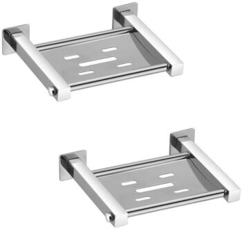 iSTAR Stainless Steel Single Square Dish Soap Holder Stand, Standard, Silver
