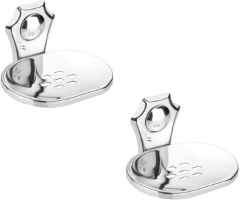 iSTAR Stainless Steel Soap Dish/Soap Stand/Cage (Silver Pack of 2)