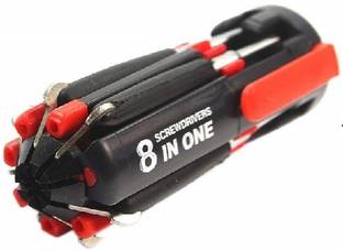 shophere 8 in 1 Plastic and Steel Multi Function Screwdriver Tool Kit Standard Screwdriver Set