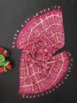 Chiffon Printed Pink Women Dupatta