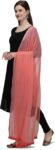 Chiffon Solid Peach Women Dupatta