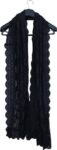 Net Solid Black Women Dupatta