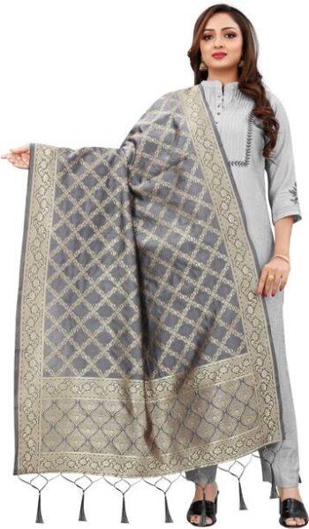 Pure Cotton Solid Multicolor Women Dupatta