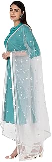 Women Embellished Silver Net.