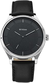 Men's Minimalist Zen Analog Watch: Sleek Brown DialLeather Strap with Contrast Hands-NS1802SL11/NT1802SL11