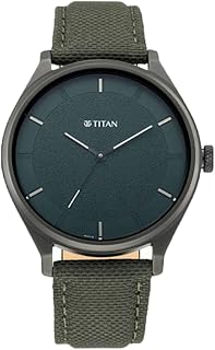 Workwear Green Dial Analog Leather Strap Watch for Men-NS1802NL02/NT1802NL02