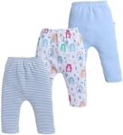 Baby Boys Cotton Diaper Pants/Leggings/Pyjamas Light Blue & White - New Born (Peb10430A-lbl)