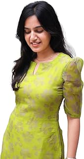 Women's Straight Printed Kurti With Crepe Lining