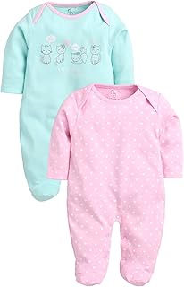 BabyGo Half Sleeves Baby Romper| 100% Cotton Rompers for New Born Baby| Baby Dress | Sleepsuit for Baby Girls| Onesies| 0-3M| 3-6M| 6-9M| 9-12M| Infant Clothes