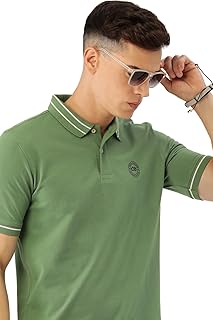 Men's Regular Fit Branded Insignia Half Sleeve Polo T-Shirt | Cotton Rich | Premium Pique Weave