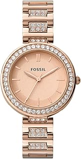 Stainless Steel Women Karli Rose Gold Dial Analog Watch Bq3181, Rose Gold Band