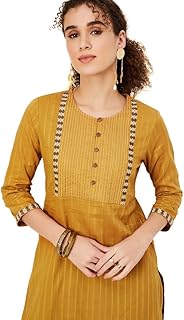 Cotton Women's Regular A-Line Flared Kurta