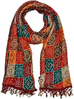 Women's Bandhej Pattern Chinon Silk Dupatta