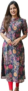 Women's Chanderi Stitched Printed Kurta for Women