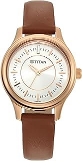 Quartz Analog Silver Dial Leather Strap Watch for Women-2638WL01