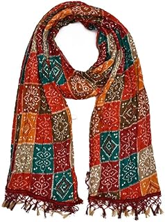 Women Rajasthani Traditional Silk Bandhej Dupatta 2.25Mtr